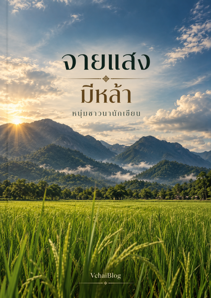 ปกหนังสือ นวนิยาย จายแสง มีหล้า โดย VchaiBlog